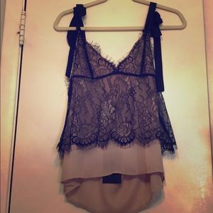 Lace overlay tank